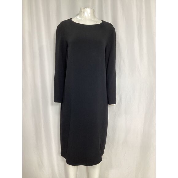 Pre Loved The Row Vintage Silk Shift Dress Women black Midi - Picture 2 of 8